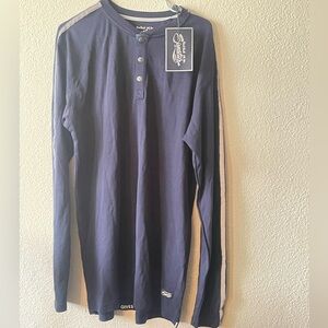 Red Brand Navy Reflective Henley